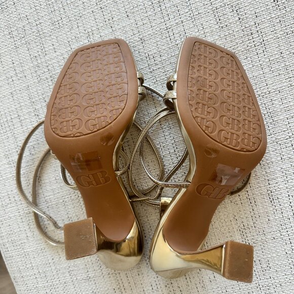 Gianni Bini Golden-Hour Metallic Strappy Ankle Strap Dress Sandals - Picture 9 of 9